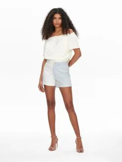 ONLY Denim Shorts Regular Jeans Vega Dames Lichtblauw / Wit -ONLY Elegant winkel 9066694d0beda64609267c540c7311a7