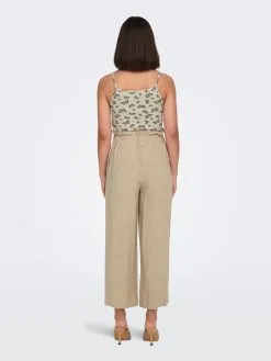 ONLY Pantalons Wide Leg Broek Solvi Dames Lichtbeige -ONLY Elegant winkel 90964341c1977757718b9c784bd9fa1a