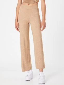 ONLY Pantalons Loosefit Broek Katia Dames Bruin Gemêleerd -ONLY Elegant winkel 90a9ece3f720cab6bfb457a7172de43a