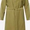 ONLY CARMAKOMA Blousejurken Blousejurk NABI Dames Olijfgroen