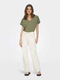 ONLY T-shirts Shirt Dames Kaki -ONLY Elegant winkel 928e314b99b0dd6f38421a87ae9b3d64