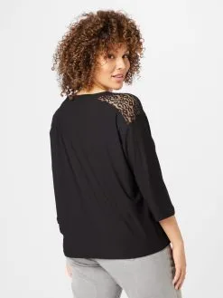 ONLY CARMAKOMA T-shirts Shirt SILJA Dames Zwart -ONLY Elegant winkel 92d75be89512baf85f5838d33b28a4f6