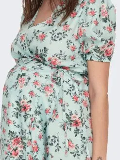 ONLY MATERNITY Mini Jurken Jurk Dames Groen / Spar -ONLY Elegant winkel 92dfb18a9a4e00866a1d40b63f0c6112