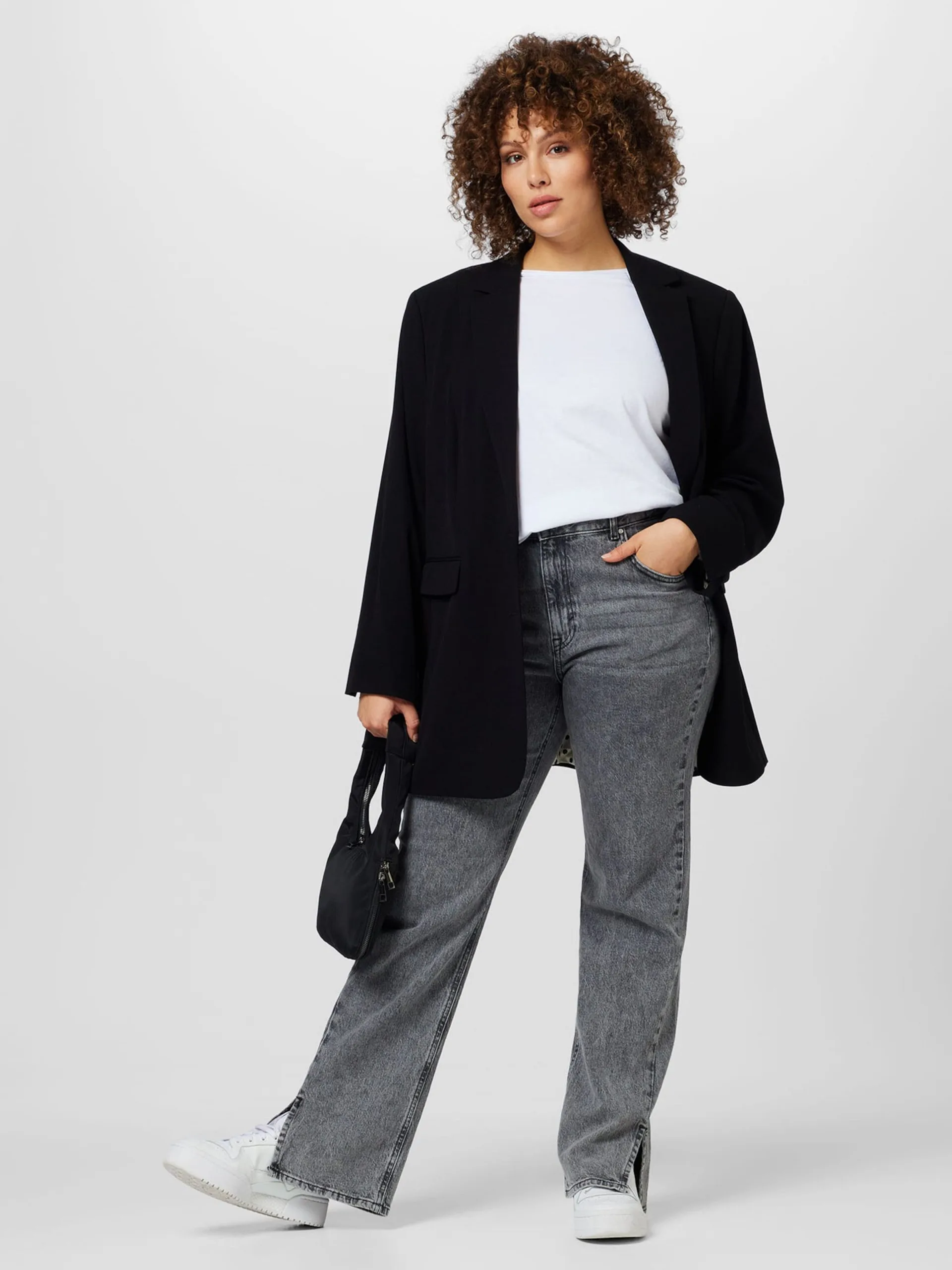 ONLY CARMAKOMA Straight Regular Jeans Dames Grijs 4 ONLY CARMAKOMA Straight Regular Jeans Dames Grijs - Afbeelding 4