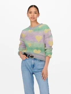 ONLY Fijngebreide Truien Trui AIDA Dames Groen / Jade Groen -ONLY Elegant winkel 944a483d23a2816bd9bd48677d76cc2a