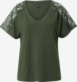 ONLY T-shirts Shirt MOSTER Dames Donkergroen