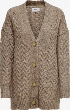 ONLY Vesten Gebreid Vest Trudy Dames Mokka