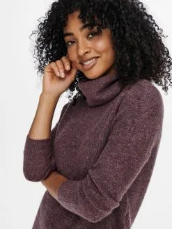 ONLY Gebreide Jurken Gebreide Jurk JANA Dames Oudroze -ONLY Elegant winkel 94ab3f4999c34dbedaadbc65ccaf181f