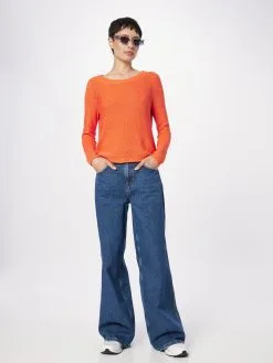 ONLY Basic Truien Trui Geena Dames Mandarijn -ONLY Elegant winkel 94aef64e6721d68928363a6c9eb63528