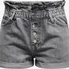 ONLY Denim Shorts Regular Jeans Cuba Dames Grijs