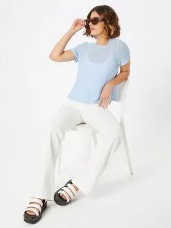 ONLY Fijngebreide Truien Trui SUNNY Dames Lichtblauw -ONLY Elegant winkel 95bf4dc919688ec5f6a37887420749fc