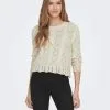 ONLY Fijngebreide Truien Trui Dames Beige