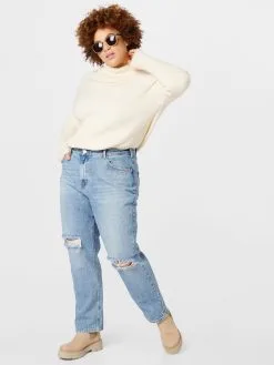 ONLY CARMAKOMA Mom Jeans Loosefit Jeans Robyn Dames Blauw -ONLY Elegant winkel 96e0e9a7627733f39c904040c0c13d51