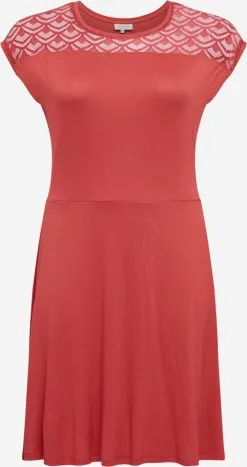 ONLY CARMAKOMA Mini Jurken Jurk FLAKE Dames Rood