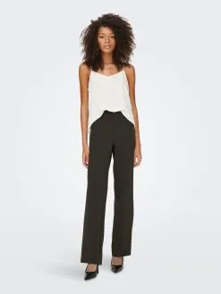 ONLY Pantalons Loosefit Broek Lana Berry Dames Donkerbruin -ONLY Elegant winkel 9821f444a08573d485100adf233bd039