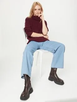 ONLY Coltruien Trui NICA Dames Wijnrood -ONLY Elegant winkel 983f9f6d9a9914a6e5c50802b2655e2e