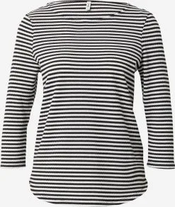 ONLY Shirts Met 3/4 Mouw Shirt IBEN Dames Zwart / Wit