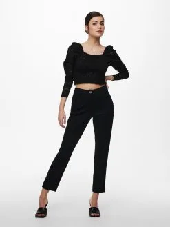 ONLY Pantalons Regular Broek Adena-Vike Dames Zwart -ONLY Elegant winkel 993509b9a86f810e76cf8788afa69870