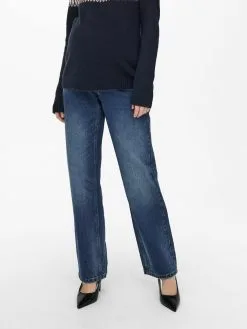ONLY MATERNITY Straight Regular Jeans Dames Donkerblauw -ONLY Elegant winkel 994671f8988f45e2a89687e20be32eb8