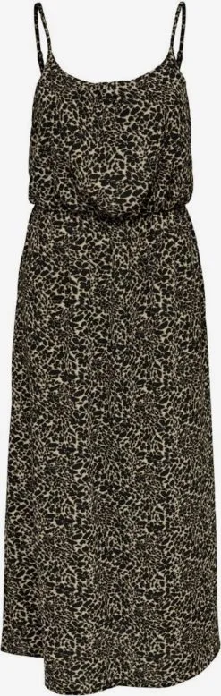 ONLY Maxi Jurken Jurk Dames Beige / Zwart