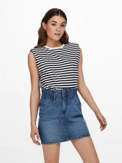 ONLY Tanktops Top Jen Dames Marine / Wit -ONLY Elegant winkel 99b6ccce5838e5e95e533def829ab73b