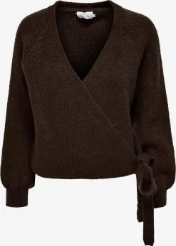 ONLY Vesten Gebreid Vest Mia Dames Donkerbruin