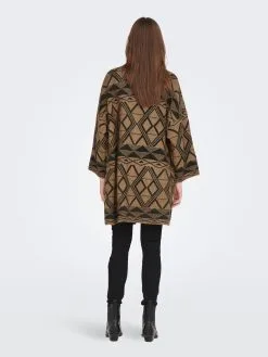 ONLY Vesten Gebreid Vest GEO LIFE Dames Lichtbruin -ONLY Elegant winkel 99e0405d1fca1c570791e23df79a69ea