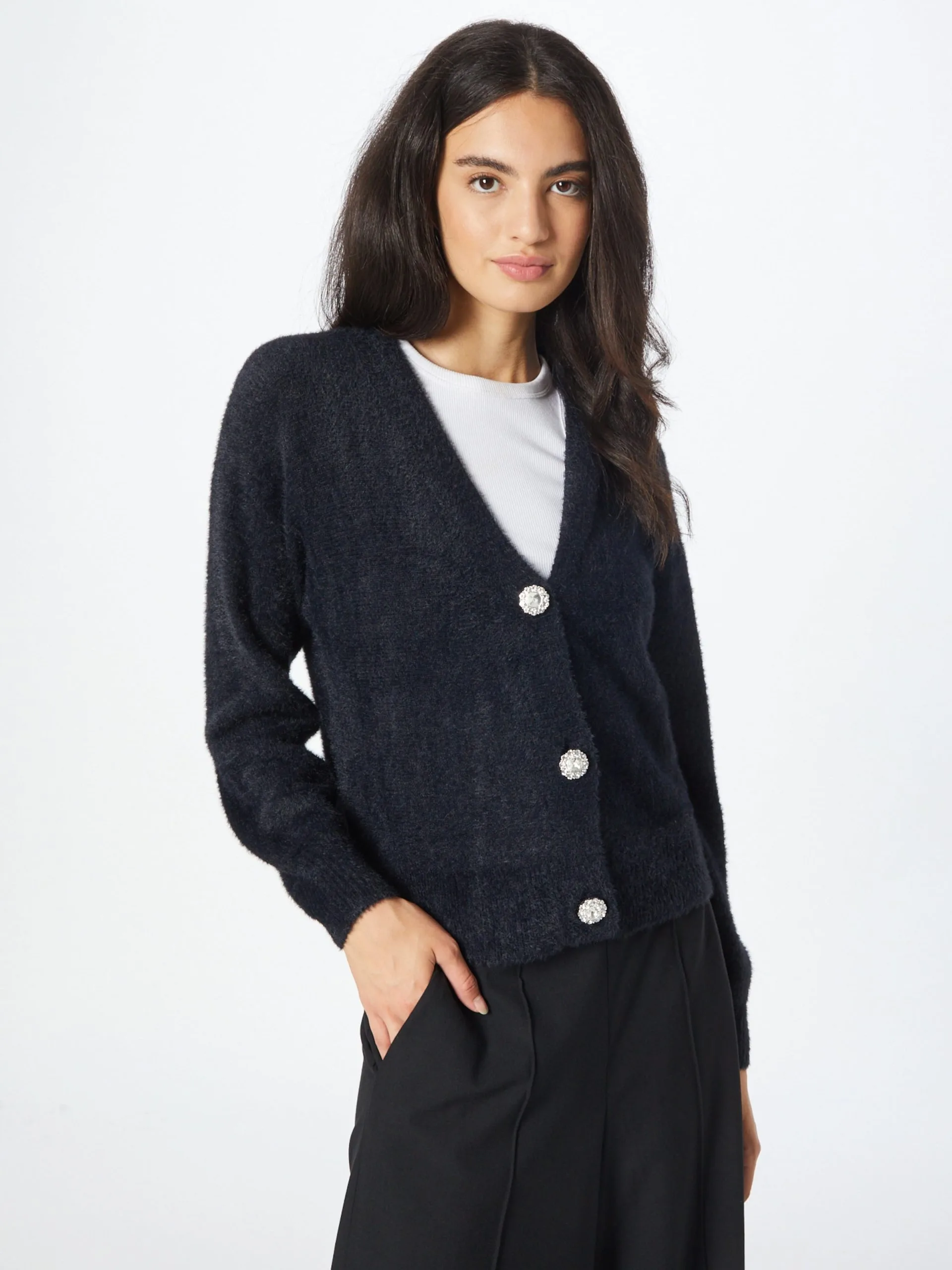 ONLY Vesten Gebreid Vest ELLA Dames Zwart 3 ONLY Vesten Gebreid Vest ELLA Dames Zwart - Afbeelding 3