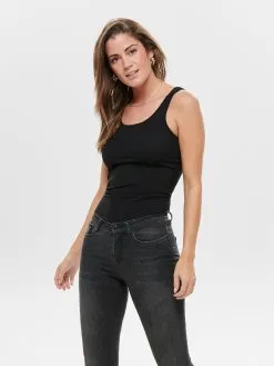 ONLY Tanktops Top Dames Zwart / Wit -ONLY Elegant winkel 9a1ca2f6297ea8ed8237b4c8617a469c