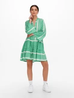 ONLY Blousejurken Blousejurk ELLA Dames Groen 12 ONLY Blousejurken Blousejurk ELLA Dames Groen -ONLY Elegant winkel 9a4de258f7ebd22c709512e6763abeaf