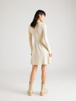 ONLY Gebreide Jurken Gebreide Jurk ALMA Dames Beige -ONLY Elegant winkel 9ab55cccecbdfc5ecfe78003fd10f71f