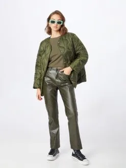 ONLY Fijngebreide Truien Trui COZY Dames Kaki -ONLY Elegant winkel 9b245058c7be5f3c9b3e6020eeb39d24