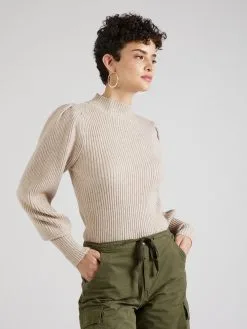 ONLY Fijngebreide Truien Trui KATIA Dames Lichtbruin -ONLY Elegant winkel 9b2f2604e45c6720ff913e2bb439533c