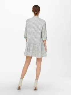 ONLY Blousejurken Blousejurk Ditte Dames Pastelgroen / Wit -ONLY Elegant winkel 9b480066ece4f95a9fcdcb019a6b9f42