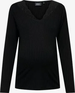 ONLY MATERNITY Longsleeves Shirt Dames Zwart
