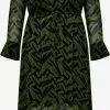 ONLY CARMAKOMA Midi Jurken Jurk Dames Groen