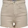 ONLY Denim Shorts Slimfit Jeans JENNA Dames Greige