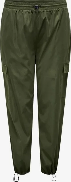 ONLY CARMAKOMA Cargobroeken Tapered Cargobroek Dames Groen