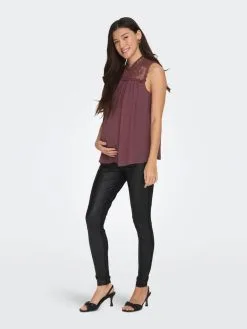 ONLY MATERNITY Kanten Tops Top Dames Bruin -ONLY Elegant winkel 9d0ef8747ff119d2e1298d8f0ef037e7