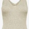 ONLY Tops Gebreide Top Lina Dames Greige