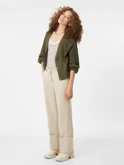 ONLY Vesten Gebreid Vest Dames Groen -ONLY Elegant winkel 9d4cb978cf80b3de3d5734b8865b8542