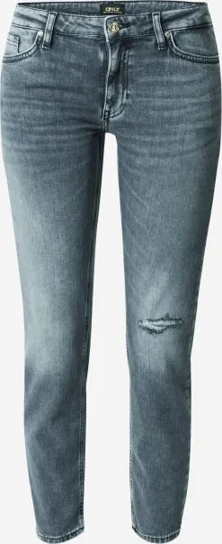 ONLY Jeans Slimfit Jeans SUI Dames Grijs