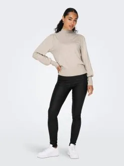 ONLY Fijngebreide Truien Trui JULIA Dames Stone Grey -ONLY Elegant winkel 9f57d59c22dbf9c8519092a58d43c060