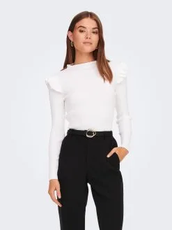 ONLY Fijngebreide Truien Trui Sia Sally Dames Wit -ONLY Elegant winkel 9fd1ad0602f8de1ec5c52c4863f40347