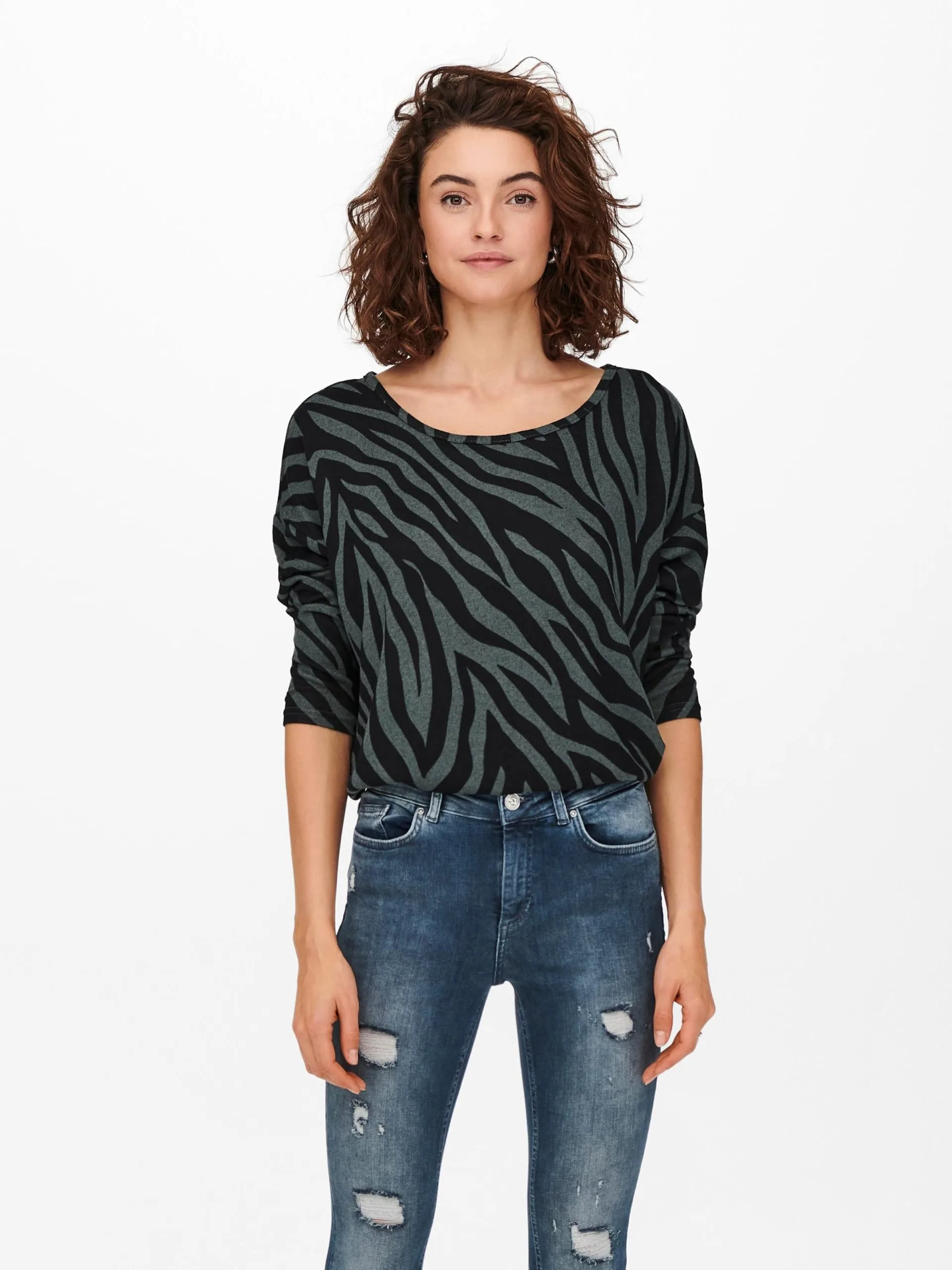 ONLY Shirts Met 3/4 Mouw Shirt Elcos Dames Groen / Zwart 4 ONLY Shirts Met 3/4 Mouw Shirt Elcos Dames Groen / Zwart - Afbeelding 4