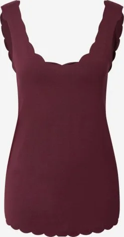 ONLY Tanktops Top ONLNEW ADA Dames Wijnrood