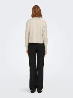 ONLY Fijngebreide Truien Trui Dames Grijs Gemêleerd -ONLY Elegant winkel a16b8194979525cbf36a794272700564