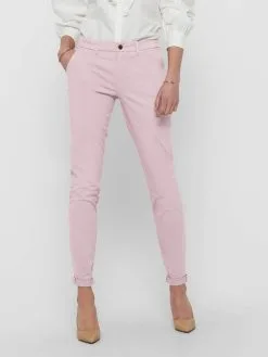 ONLY Chinos Slimfit Chino Paris Dames Rosa -ONLY Elegant winkel a16b95743eb5b05abd36a2c1073b6f6c