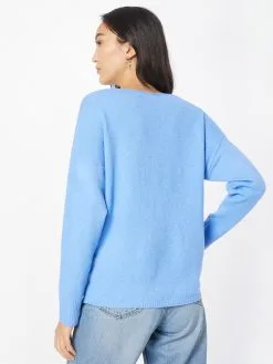 ONLY Fijngebreide Truien Trui Rica Dames Blauw Gemêleerd -ONLY Elegant winkel a1c2eb77f1260305b231406064929c38