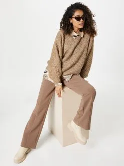 ONLY Fijngebreide Truien Trui CARMEN Dames Lichtbruin -ONLY Elegant winkel a228abdca014916711b3651971992fa4